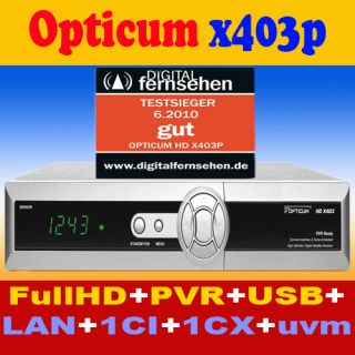 Opticum HD x403p Sat Receiver HDTV x 403 Alleskönner