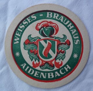 alter Bierdeckel   BD   Weisses Brauhaus Aidenbach   Brauerei   BF406
