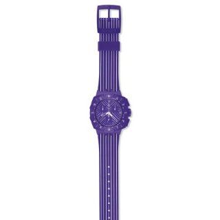 Swatch Damen Armbanduhr Chrono Plastik 2 Purple Run SUIV401