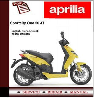 Aprilia Sportcity One 50 4T Workshop Service Manual