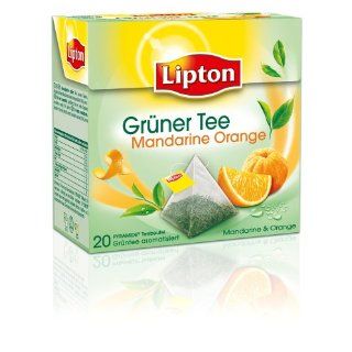 Lipton Grüner Tee mit Mandarine Orange, 3 er Pack (3 x 20 Teebeutel