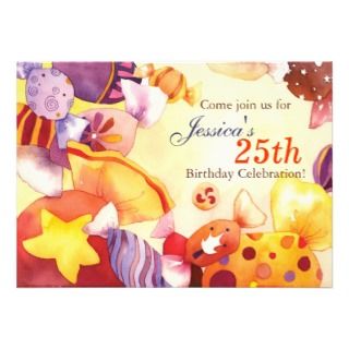 Sweet Candies  Birthday Party Invitation by daphne1024