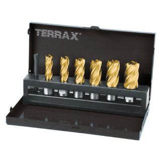 Terrax A108820T 7 teiliger Kernbohrer Satz HSS TiN Ø 12,0  22,0 mm