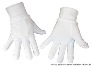 Handschuhe Stulpe Weiß Kostüm Karneval Fasching Uniform Zauberer