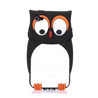 New Cute Owl Design Silicone Back Case Cover Skin for Apple iPhone 4