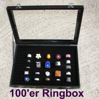 100er Samt Ringbox Ringdisplay Fingerring Schmuckkasten