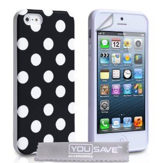 iPhone 5 Tasche Silikon Punkte Hülle   Schwarzvon Yousave