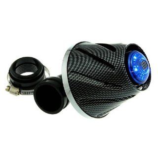 Luftfilter STR8 Helix Illuminated   carbon look, blaue LEDs 