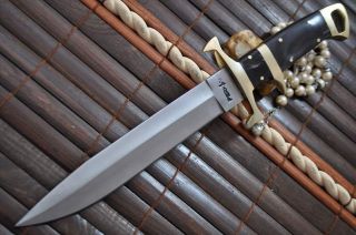 HANDCRAFTED HUNTING KNIFE 440C STEEL  BOWIE KNIFE  PERKINS ENGLISH