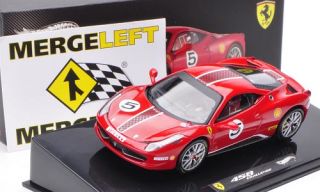 Ferrari 458 Challenge, No.5, rot, 143, Mattel Elite