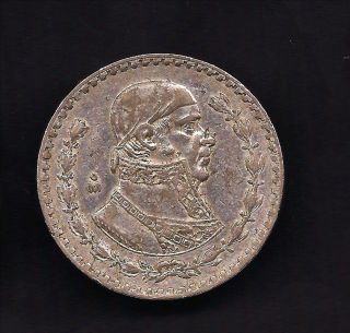 World Coins   Mexico 1 Peso 1960 Silver Coin KM# 459