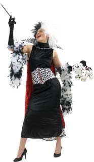 Fasching Kostüm Cruella De Vil Disney 101 Dalmatiner Verkleidung Mit