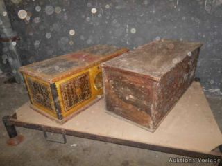 Antike Holztruhe, Koffertruhe,Holzkiste,Kutschentruhe Koffer Palette 4