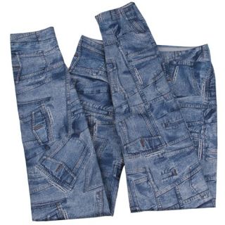 Jeans Stretch Treggings Leggings Jeggings Damen Sexy Tasche