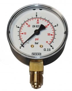 Wika Manometer 0 4 bar 1/4AG UA/ Ø50mm Druckmanometer