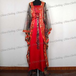 Negligee Kimono Robe Kleid/Chiffon Weinrot Gr.42 8471