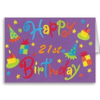 Happy 21st Birthday Card Party