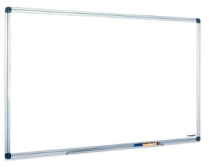 MOB Whiteboard Magnettafel 90x60 weiß Alurahmen lack.