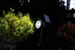 LED Solar Gartenstrahler schwarz Spot Strahler 3 LEDs Neu OVP
