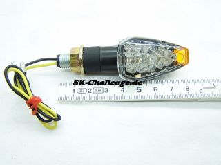 2x LED Miniblinker Blinker Universal Carbon Look 20mm