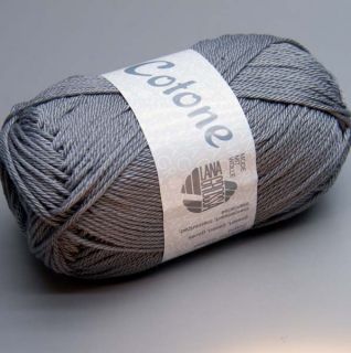 Lana Grossa Cotone 019 steel gray 50g Wolle