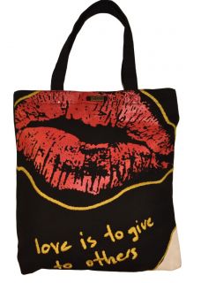 DESIGUAL Tasche Bag Shopping Kiss Schwarz