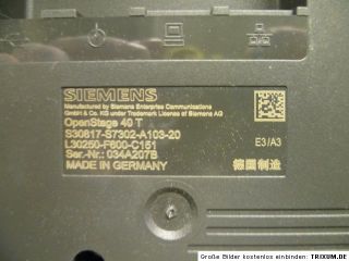 Siemens OpenStage 40 T SIP ISDN Telefon Lava VoIP HiPath Systemtelefon
