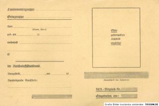 Luftschutz Ausweis Dienstausweis Reichsbund Sachsen