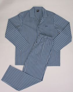 Hugo Boss Pyjama Schlafanzug durchgeknöpft Baumwolle M 50 L 52 / XL