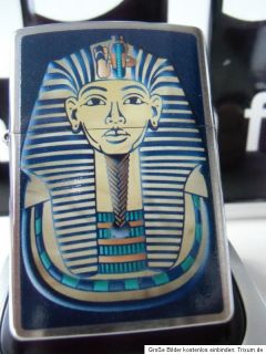 Original ZIPPO FEUERZEUG EGYPTIAN KING Ägypten chrome brushed NEU