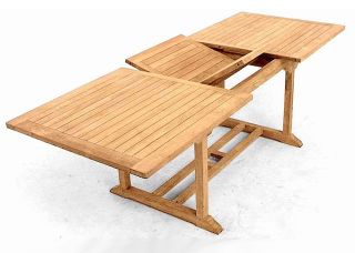 Gartentisch Möbel ausziehbar Holz Massiv Teak 3249 ZN 03