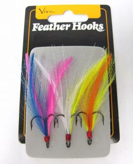 Viva Feather Hook Spare Tail Hooks for Bass Size 6 FH1