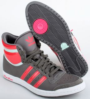 Adidas Schuhe Top Ten Hi Sleek grau rot Gr. 36 2/3