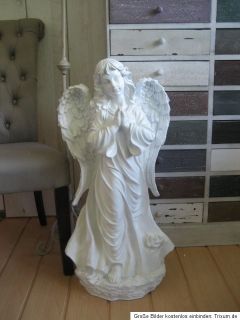 Engel betende Hände Shabby Chic Grabengel 80 cm Figur Deko Garten