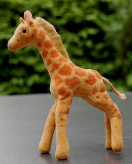 Steiff Giraffe 14cm Samt 50er 60er Jahre sehr guter Zustand S510