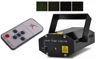 Remote Black Mini LED Laser LICHT Projector DJ Disco Bar Stage House
