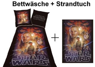Bettwäsche + Strandtuch the Clone Lichtschwert Set 135x200 513