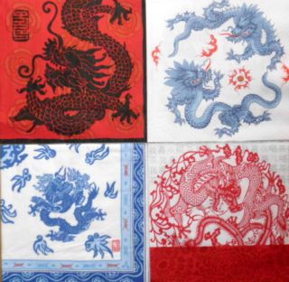 Servietten Napkin Dragon Drachen Asia  Motiv Auswahl