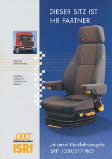 Isri 1000/517 Pro Prospekt Sitz f. Nutzfahrzeuge 4 Seiten brochure