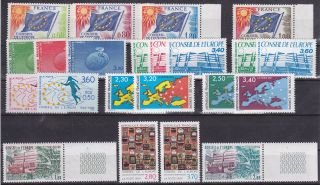 FRANKREICH EUROPARAT Postfrisch Sammlung aus 1975   94