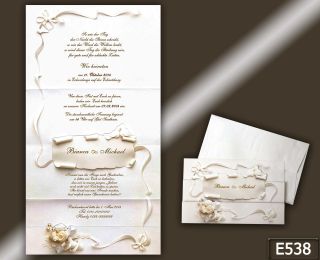 EDLE Hochzeitskarten, Hochzeitseinladungen mit Umschlag