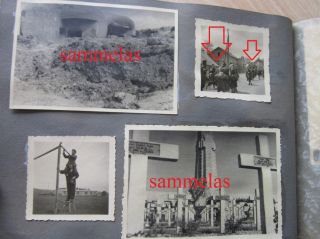 WK2 Fotoalbum Kraftfahr Abt.18 Frankreich Bunker Flugzeuge Gefangene