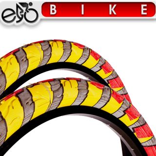 Hazarea Fahrrad Reifen 26 x 2,125 57 559 rot gelb Reflex B228