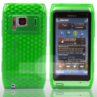 Grün Silicrylic Gel case für Nokia N8 + Film