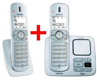 Philips CD565 CD 565 Schnurlos Analog Telefon mit Anrufbeantworter DUO