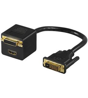 Adapterkabel DVI Stecker auf DVI + HDMI #e557