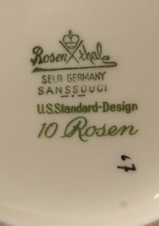 Selb Rosenthal Sanssouci   10 Rosen   Kaffeekanne Kanne   US Zone 1947
