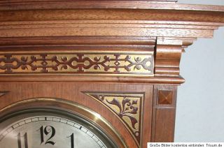 Edle antike LFS Tisch  oder KAMINUHR Pendel Uhr   um 1880   Eiche