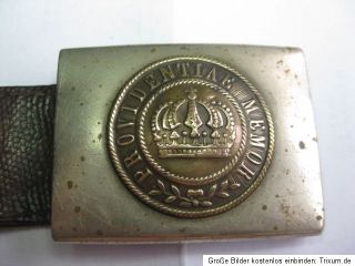 Koppelschloss Sachsen Jägerregiment16. Kasten Nickel Auflage Messing