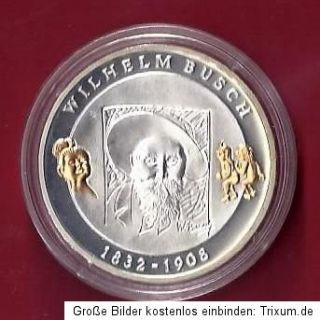 10 Euro € Gold Applikation silber Münzen Gedenkmünzen BRD Germay